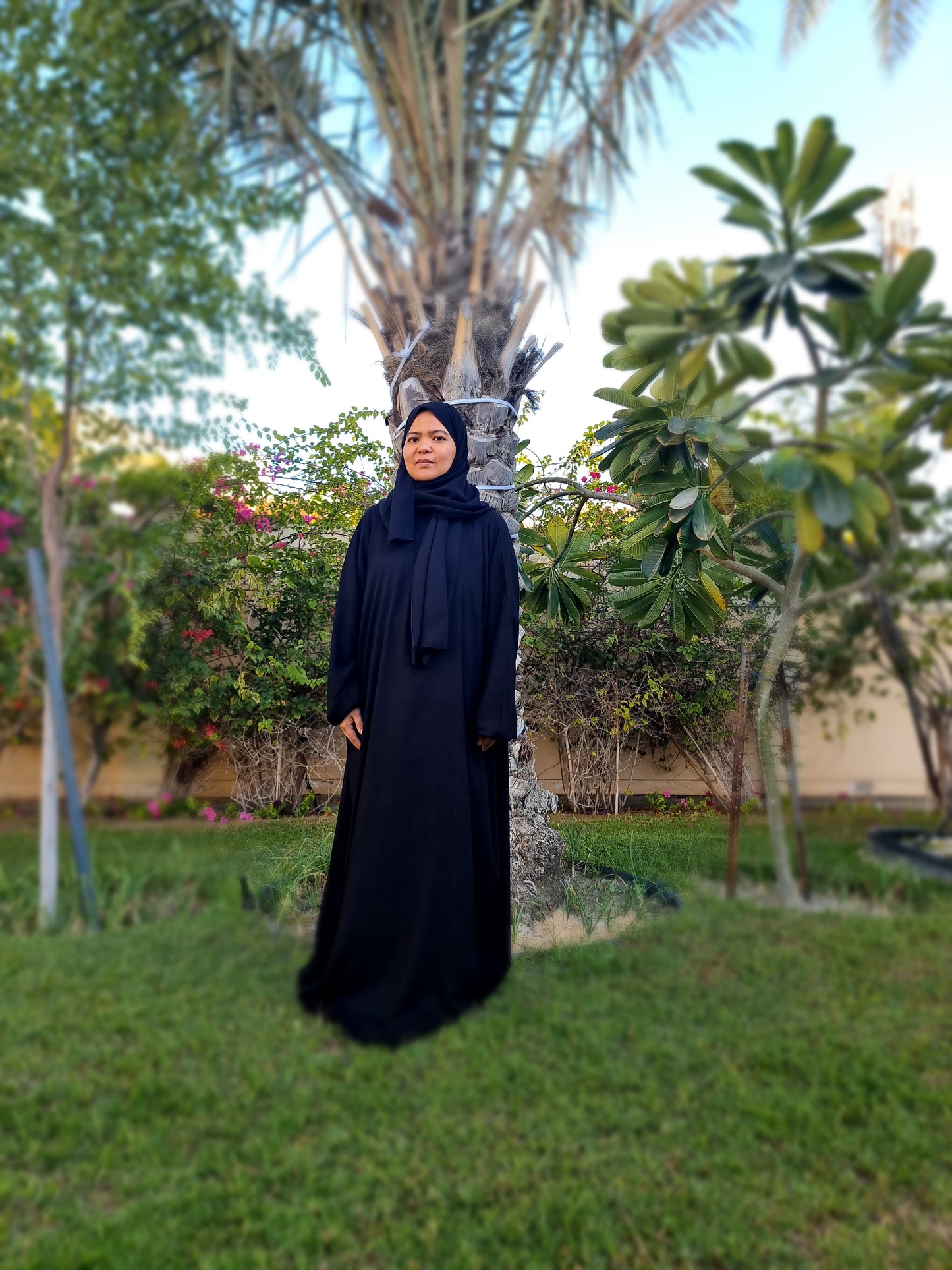 One piece Khimar/ Burqa for Salah. A must have this Ramadhan! (Black Nida fabric)